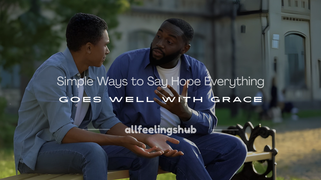 how to say hope everything goes well