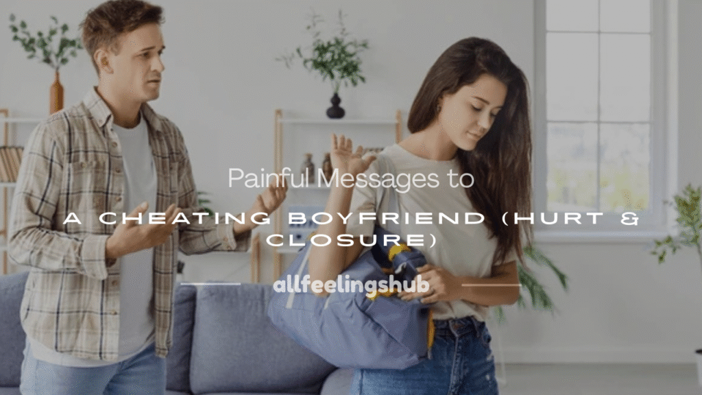 painful messages to a cheating boyfriend